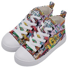 Menton Old Town France Kids  Mid-top Canvas Sneakers