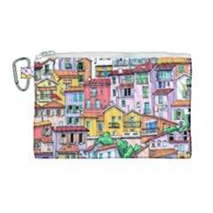 Menton Old Town France Canvas Cosmetic Bag (large) by Amaryn4rt