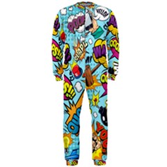 Comic Elements Colorful Seamless Pattern Onepiece Jumpsuit (men)  by Amaryn4rt