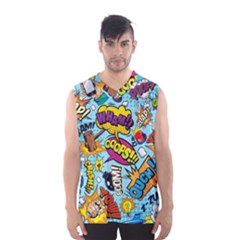 Comic Elements Colorful Seamless Pattern Men s Basketball Tank Top by Amaryn4rt