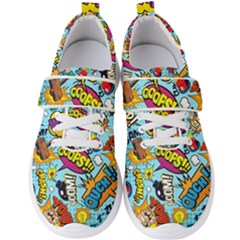 Comic Elements Colorful Seamless Pattern Men s Velcro Strap Shoes by Amaryn4rt