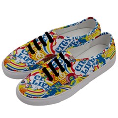 Colorful City Life Horizontal Seamless Pattern Urban City Men s Classic Low Top Sneakers by Amaryn4rt