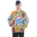 Colorful City Life Horizontal Seamless pattern Urban City Men s Half Zip Pullover View1