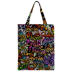 Graffiti Word Seamless Pattern Zipper Classic Tote Bag by Amaryn4rt