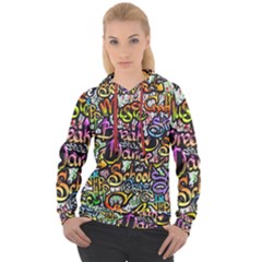 Graffiti Word Seamless Pattern Women s Overhead Hoodie by Amaryn4rt