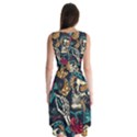 Vintage Art Tattoos Colorful Seamless Pattern Sleeveless Chiffon Dress   View2