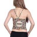 Seamless Pattern With Flower Birds Spaghetti Strap Bra Top View2