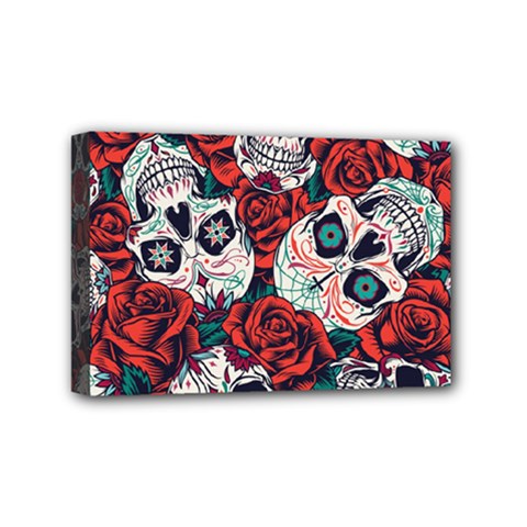 Vintage Day Dead Seamless Pattern Mini Canvas 6  X 4  (stretched) by Amaryn4rt