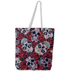 Vintage Day Dead Seamless Pattern Full Print Rope Handle Tote (large) by Amaryn4rt