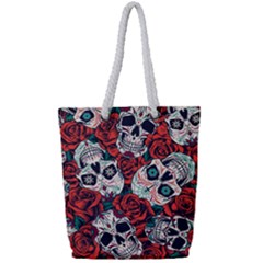 Vintage Day Dead Seamless Pattern Full Print Rope Handle Tote (small) by Amaryn4rt