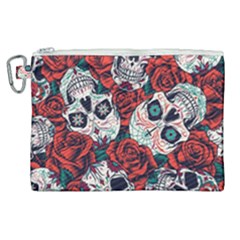 Vintage Day Dead Seamless Pattern Canvas Cosmetic Bag (xl) by Amaryn4rt