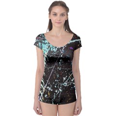 Abstract Colorful Texture Boyleg Leotard  by Amaryn4rt