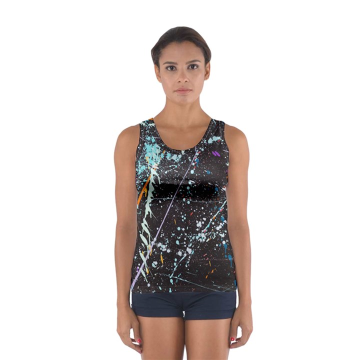 Abstract Colorful Texture Sport Tank Top 