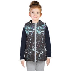 Abstract Colorful Texture Kids  Hooded Puffer Vest