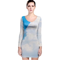 Sky Long Sleeve Velvet Bodycon Dress