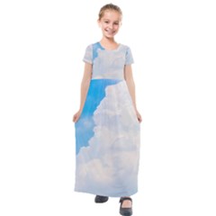 Sky Kids  Short Sleeve Maxi Dress by byali