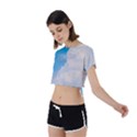 Sky Tie Back Short Sleeve Crop Tee View2