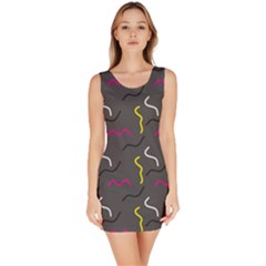 Gray Pattern Bodycon Dress by Saptagram