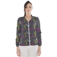 Gray Pattern Women s Windbreaker by Saptagram