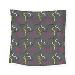 Gray Pattern Square Tapestry (small) by Saptagram