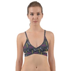 Gray Pattern Wrap Around Bikini Top by Saptagram