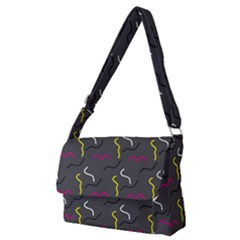 Gray Pattern Full Print Messenger Bag (m)