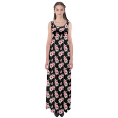 Floral Print Empire Waist Maxi Dress by Saptagram