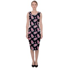 Floral Print Sleeveless Pencil Dress