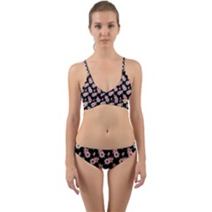 Floral Print Wrap Around Bikini Set