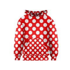 Large White Polka Dots Pattern, Retro Style, Pinup Pattern Kids  Pullover Hoodie by Casemiro