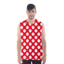 Large white polka dots pattern, retro style, pinup pattern Men s Basketball Tank Top View1