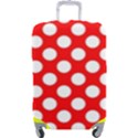 Large white polka dots pattern, retro style, pinup pattern Luggage Cover (Large) View1