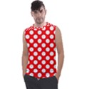 Large white polka dots pattern, retro style, pinup pattern Men s Regular Tank Top View1