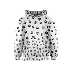 Dog Paws Pattern, Black And White Vector Illustration, Animal Love Theme Kids  Pullover Hoodie by Casemiro