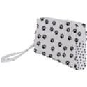 Dog paws pattern, black and white vector illustration, animal love theme Wristlet Pouch Bag (Small) View1