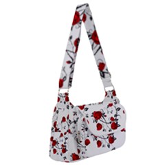 Vector Roses Pattern,red Flowers And Black Branches, Asymmetric Design Multipack Bag by Casemiro