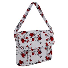 Vector Roses Pattern,red Flowers And Black Branches, Asymmetric Design Buckle Messenger Bag by Casemiro