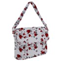 Vector Roses Pattern,red flowers and black branches, asymmetric design Buckle Messenger Bag View1