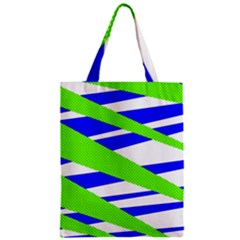 Abstract Triangles Pattern, Dotted Stripes, Grunge Design In Light Colors Zipper Classic Tote Bag by Casemiro