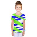 Abstract triangles pattern, dotted stripes, grunge design in light colors Kids  One Piece Tee View1