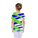 Abstract triangles pattern, dotted stripes, grunge design in light colors Kids  One Piece Tee View2