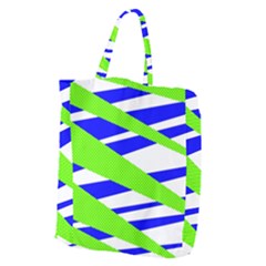 Abstract Triangles Pattern, Dotted Stripes, Grunge Design In Light Colors Giant Grocery Tote by Casemiro