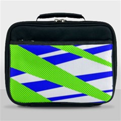 Abstract Triangles Pattern, Dotted Stripes, Grunge Design In Light Colors Lunch Bag by Casemiro