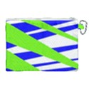 Abstract triangles pattern, dotted stripes, grunge design in light colors Canvas Cosmetic Bag (XL) View2