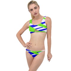 Abstract Triangles Pattern, Dotted Stripes, Grunge Design In Light Colors The Little Details Bikini Set by Casemiro