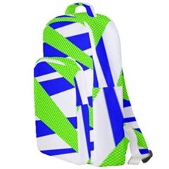 Abstract Triangles Pattern, Dotted Stripes, Grunge Design In Light Colors Double Compartment Backpack by Casemiro