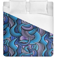 Blue Swirl Pattern Duvet Cover (king Size) by designsbymallika