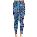 Blue Swirl Pattern Leggings  View1