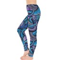 Blue Swirl Pattern Leggings  View3