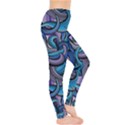 Blue Swirl Pattern Leggings  View4